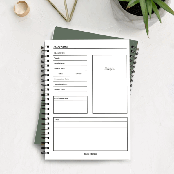 A5 Gardening Notebook - Soft Cover with Wire Bound Binding