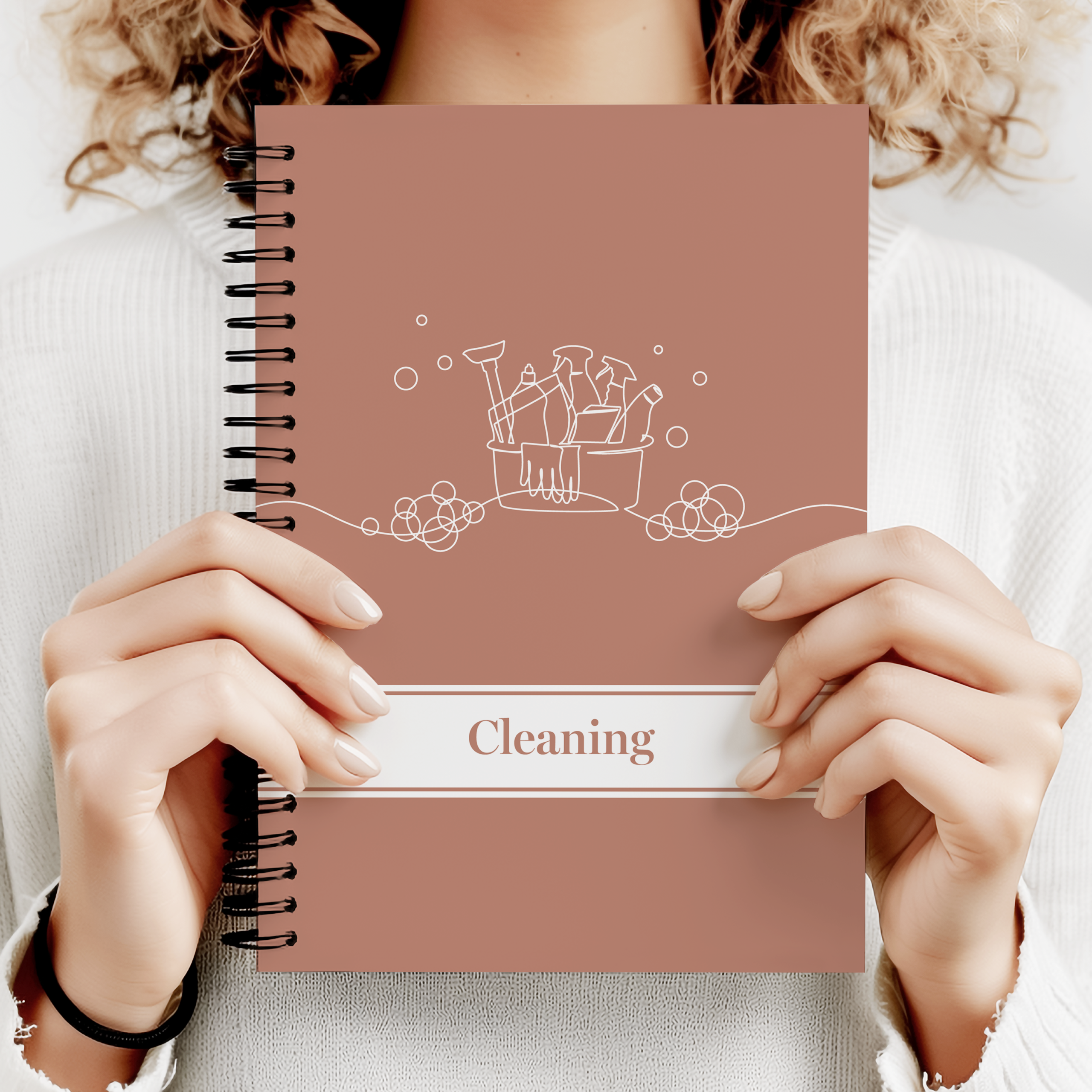 Image of a weekly cleaning notebook