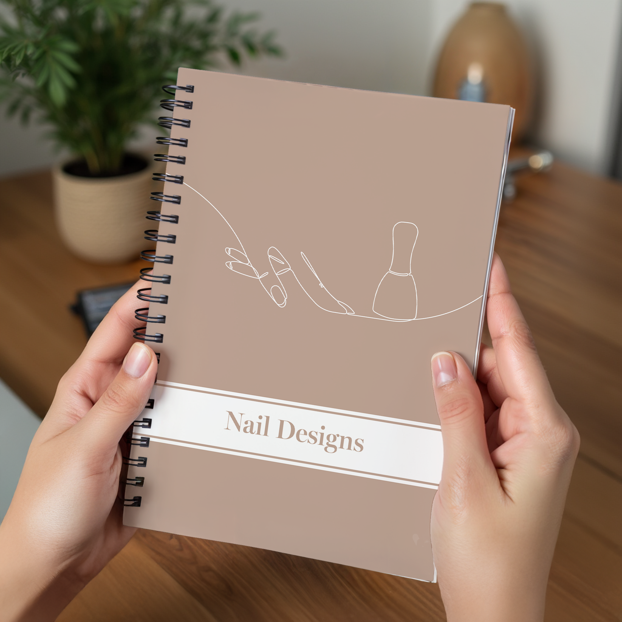 Image of a note book which you can draw you nail art designs for yourself or your clients